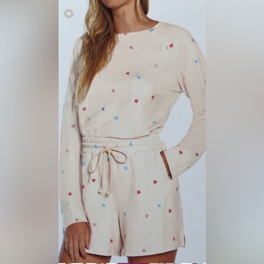 Stripes and hearts lounge set by WILDFOX